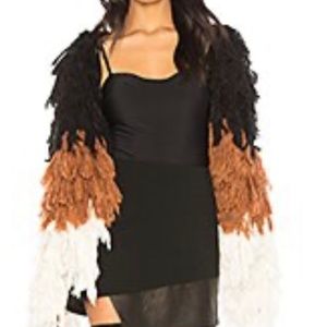 Revolve x chrissy tiegen shaggy sweater  jacket